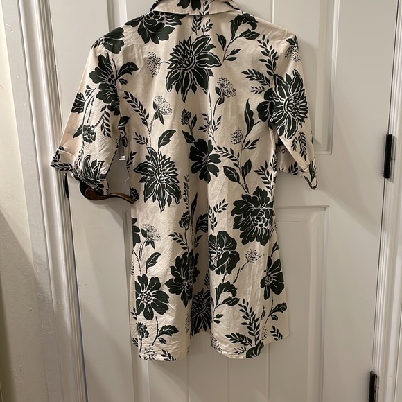 Zara Floral Print Dress - Khaki - Picture 4 of 5